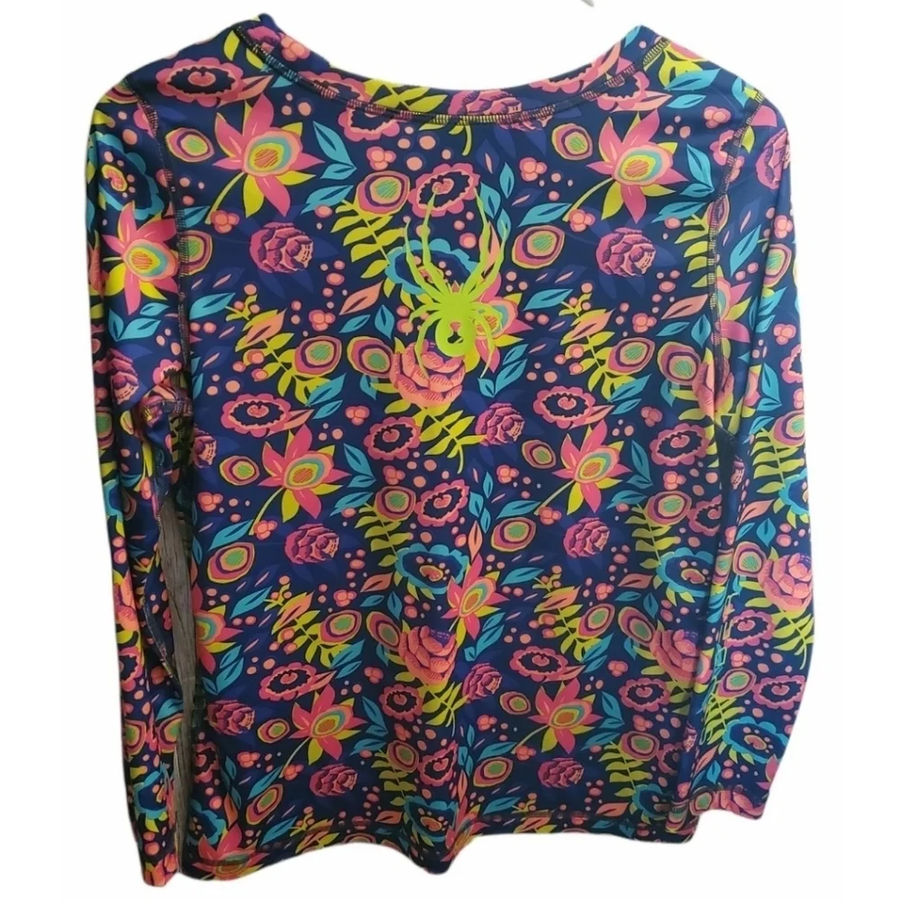 Spyder Floral Long Sleeve Rash Guard Multicolor Size XL
